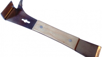 Стамеска для подъема рамок 200 мм, нержавеющая, деревянная ручка