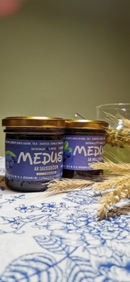 Honey with blue honeysuckle