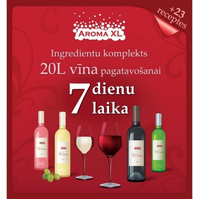 Set of ingredients for making 20l of wine